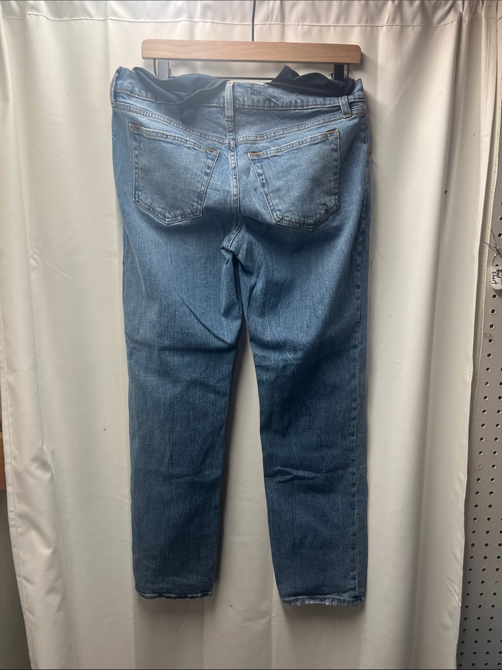 Abercrombie & Fitch Maternity Full Panel Ankle Straight Light Wash Jeans- 28 L - Picture 3 of 4